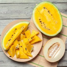 Unique Yellow Watermelon 5 Seeds - Grow Your Own Exotic Fruit, Home Gardening, I - £5.11 GBP