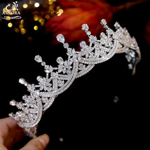 Crystal Headband Crown Tiara Women&#39;s  Wedding Hair Accessories Bride Bri... - £99.14 GBP