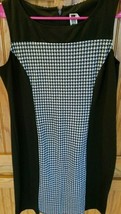 Jillian Taylor ~ Women Size 12 Dress ~ Sleeveless ~ Black w/Houndstooth Pattern - £20.92 GBP