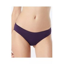 Vince Camuto Shirred Back Bikini Bottom Size L Deep Plum Purple Hipster New - £18.46 GBP