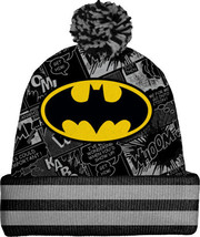 Batman 20395 Pom Pom Comic Book Beanie Hat Polyester Acrylic Adult One Size - £13.32 GBP