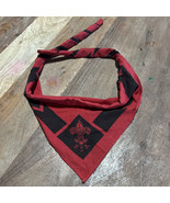 Vintage BSA Neckerchief Boy Scouts Red &amp; Black Scarf Bandanna  - $13.03 CAD