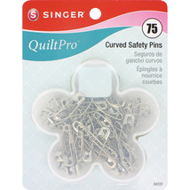 Singer Quiltpro Curved Safety Pins In Flower Case-Size 2 75/Pkg - $33.89 CAD