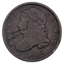 1836 Buste Dime Fin État , Tons Sur Deux Côtés , Fort Détail pour Grade - $1,491.53 MXN