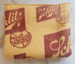 Schlitz Beer Milwaukee Vintage Yellow &amp; Red Collectible Fleece Throw Blanket - £51.27 GBP