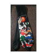 Looney Tunes Mania Bugs Bunny Basketball Neck Tie Warner Bros 1996 Vintage - $15.44 CAD