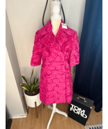 MOSCHINO COUTURE Long Faux Teddy Fur Jacket, Italian, FUCHSIA, Size 4, NWT - $13,036.17 MXN