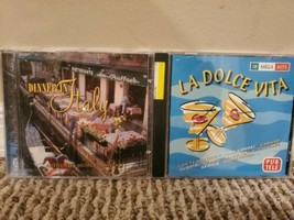 Lot of 2 Italy Music CDs: Dinner in Italy, La Dolce Vita - £6.08 GBP