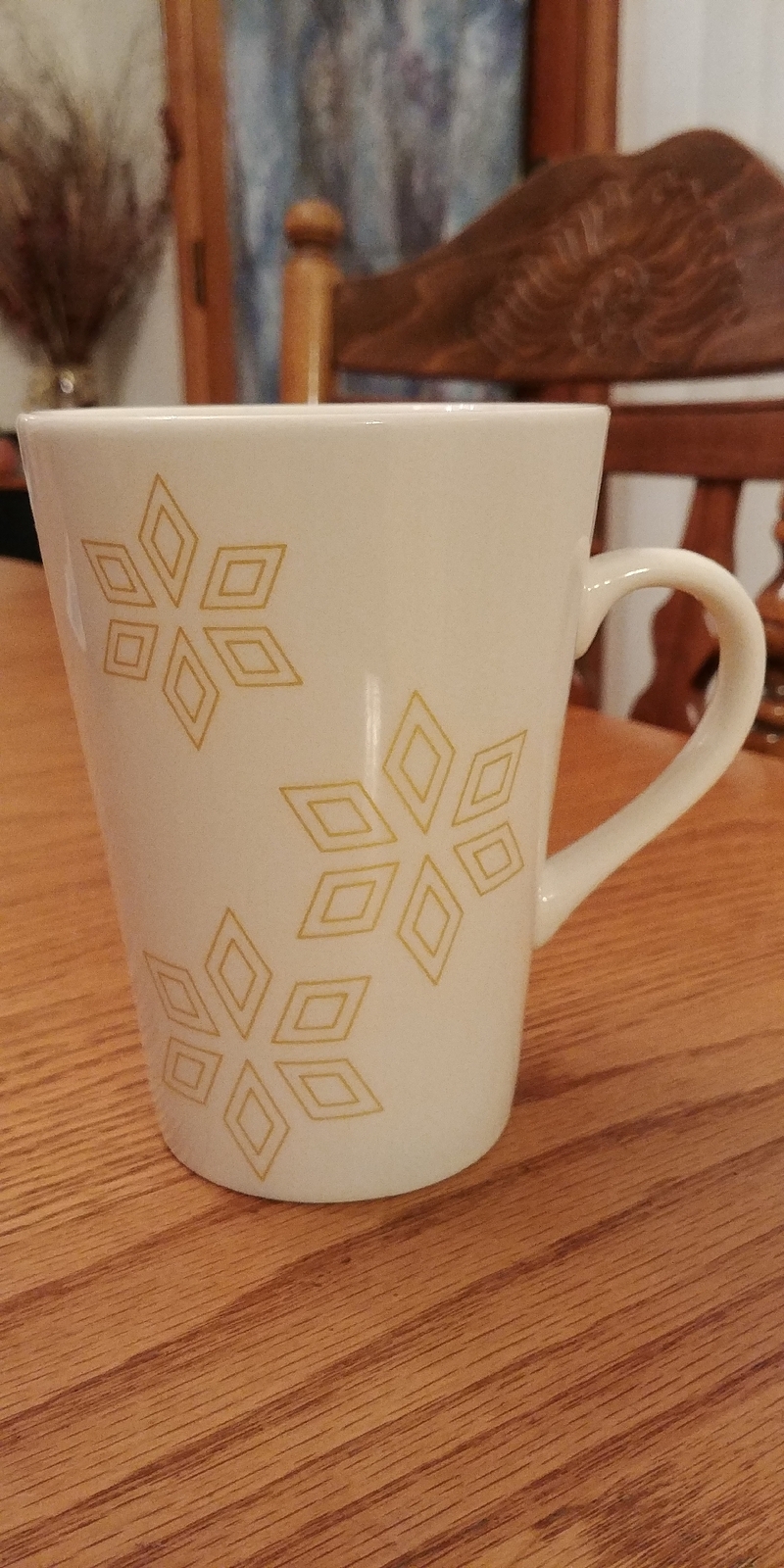Starbucks Coffee Mug Holiday 2016 Tall 16 oz Tea Cup Christmas Winter Snowflakes - £15.12 GBP