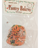VTG Pantry Bakers Cupcake Cases Halloween Paper Baking Cups NOS 100 Coun... - $225.80 MXN