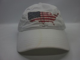 America US Flag Hat Faded Glory 2009 White Strapback Baseball  Cap - £15.70 GBP