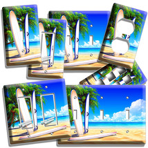 Surfing Boards Oc EAN Palms Sandy Beach Light Switch Outlet Wall Plate Room Decor - £13.66 GBP+