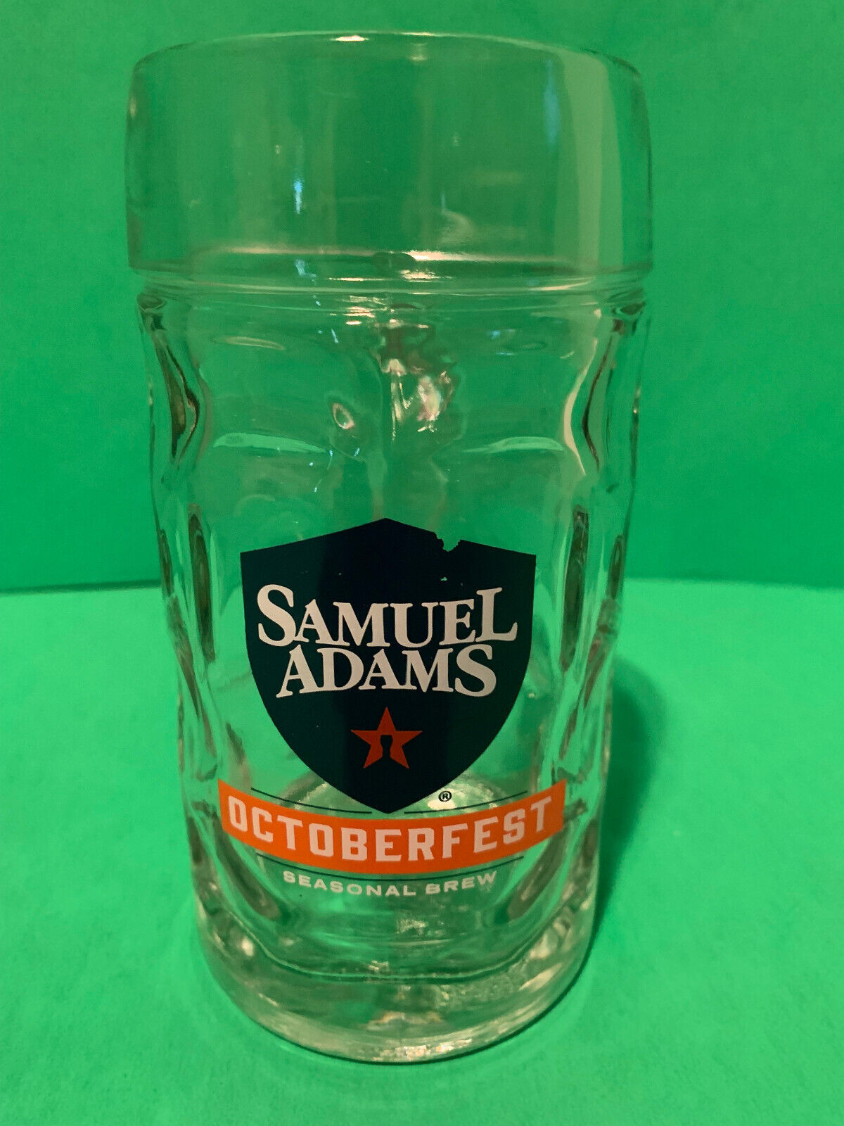 Vintage Samuel Adams OCTOBERFEST Seasonal Brew .5 Liter Dimple Handled Beer Mug - $6.99