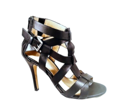 Women High Heels Black Leather Stiletto Sandal Size 6 ALDO Gladiator Cag... - £30.25 GBP