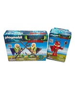 Playmobil Dragons 70042 &amp; 70043 Ruffnut Tuffnut Snotlout with Flight Sui... - £29.99 GBP