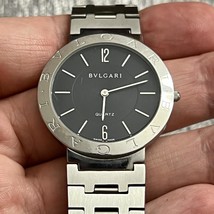 Bvlgari Estate Sapphire Crystal Quartz Watch Stainless Steel 38 mm B12 - £1,000.14 GBP