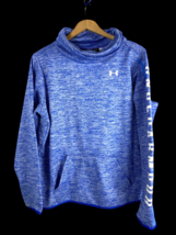 Under Armour Funnel Neck Pullover Sweatshirt Blue Coldgear Womens Large ... - $35.58