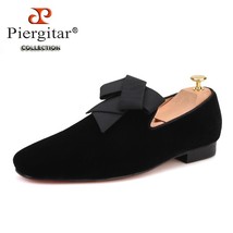 Handsome Men Velvet Shoes With Black Exquisite Stripe Slip-On Smoking Sl... - £198.46 GBP