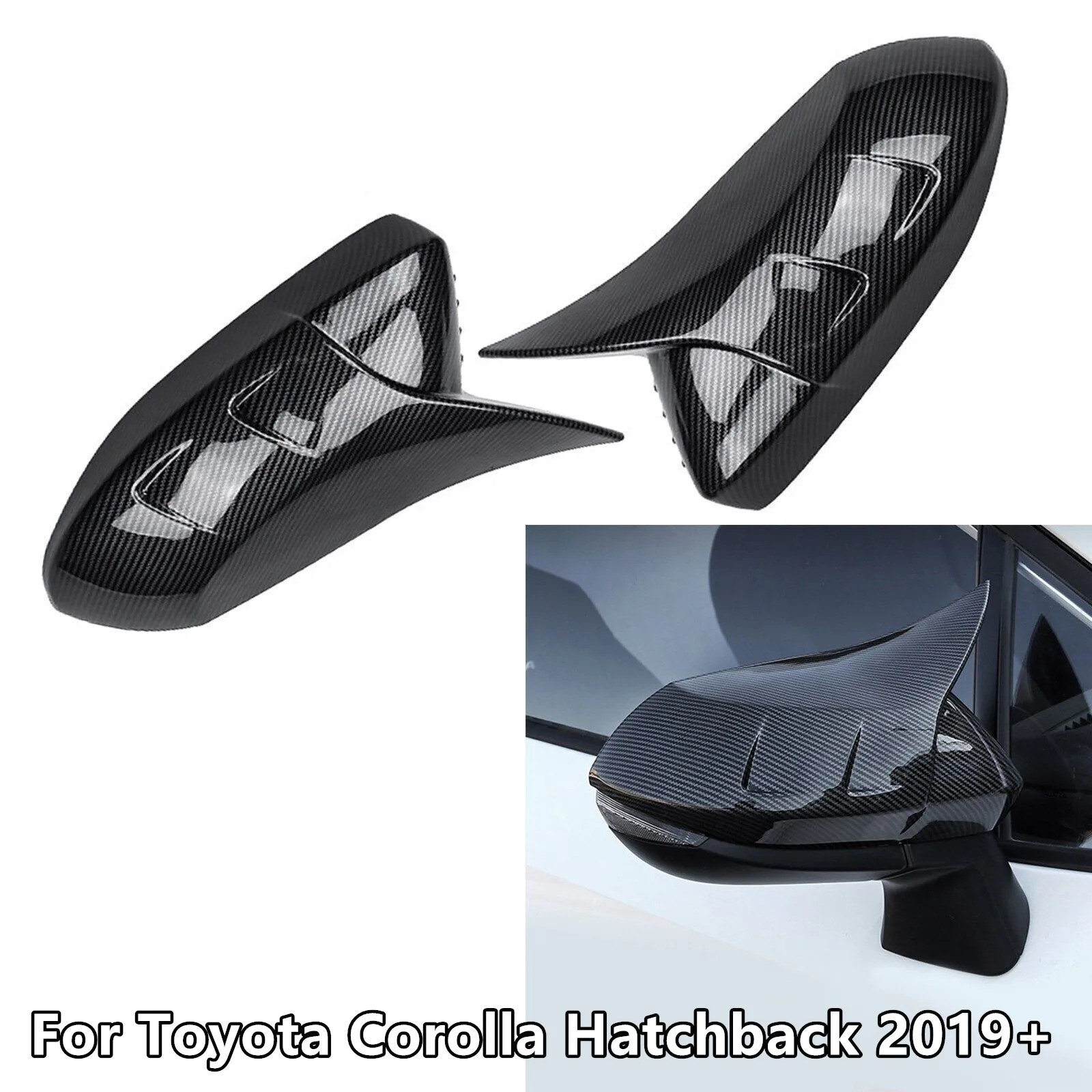   Style Side Rearview Mirror Cap Horn Cover Housing  For  Corolla Hatchb... - $88.44