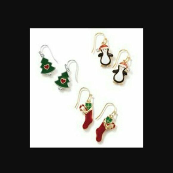 Christmas Holiday Dangle Earrings - £7.99 GBP