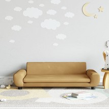 vidaXL Kids Sofa Brown Velvet (100% polyester), solid pine wood, foam Mini - $167.66
