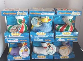 Rubba Ducks Lot of 6  Duckslope  Duckee Hill Candee Christmas Duck Frost  Lame&#39; - £29.98 GBP
