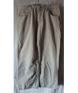 Men Cremieux Dress Pants Tan 36x28 Work Church Wedding Funeral Casual Nice - £11.34 GBP