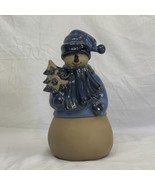 Kirklands Potters Garden 17&quot; Snowman Blue Saint Nicholas Holiday Edition... - €23,84 EUR