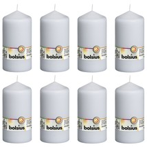 Bolsius Pillar Candles 8 pcs 150x78 mm White - £30.21 GBP