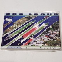 Vintage Soo Locks Sault Ste. Marie Photo Fridge Magnet 2.25x3&quot; Travel So... - £9.98 GBP