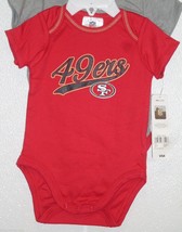 NFL San Francisco 49ers Onesie Set of 2 Daddy&#39;s Little Rookie in Training 0-3M - £23.76 GBP