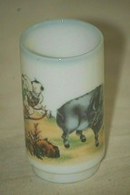 Vintage Chinese Porcelain Shot Glass or Toothpick Holder Asian Oxen Bull Designs - £17.12 GBP