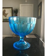 US Glass Co Aunt Polly Blue Footed Sherbet or Desert Dish - $18.69