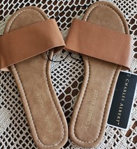Charles Albert ~ Slip On ~ Open Toe ~ BROWN Strap Sandals ~ Size Large (... - $20.00