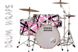 Drum Wrap Percussion Shell Cover Bass Kick Snare Tom DIY Abstract Stripe... - $45.53+