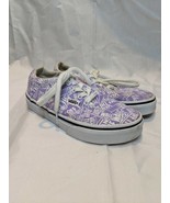 Vans Missy 13 Girls Kids Purple White Logo Print Casual Sneaker Shoe - £15.45 GBP