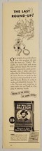 1936 Print Ad Sir Walter Raleigh Tobacco Cowboy Smokes Pipe Cartoon - $9.88