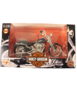 1998 Maisto Harley Davidson Motorcycle Blue FXSTS Springer Softail 1:18 ... - $285.92 MXN