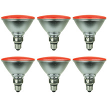 Sunlite 6Pk Red LED PAR38 Reflector Light Bulb, 4W, Medium Base, Dimmable - £131.04 GBP