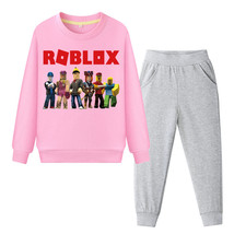 WM Roblox Kid Child Hoodie Sweatpants Pink Type Pullover Pants Suit - £21.70 GBP