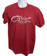 Christian Inspirational Bible Verse T-shirt John 14:6 color Heather Red ... - €13,84 EUR