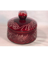 Ruby Cut To Clear Lidded Candy Dish Mint - £23.62 GBP