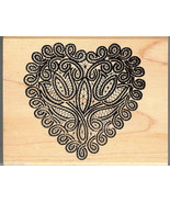 Rubber Stampede Rubber Stamp G-947, Lace Heart, Love,  S29 - £7.81 GBP