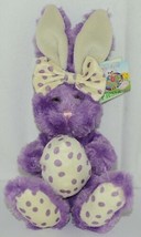 Fiesta Brand E07065 Purple White Polka Dot Sitting Easter Bunny With Bow... - £7.98 GBP