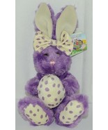 Fiesta Brand E07065 Purple White Polka Dot Sitting Easter Bunny With Bow... - £7.96 GBP