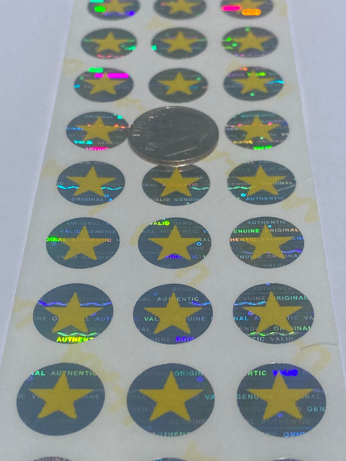 Custom Printed 0.5" Square Hologram Labels - 100 Tamper-Evident Void Seals 10 thumbnail image