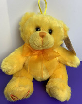 Fiesta Dollywood Yellow Plush Bear 5&quot; Souvenir with Original Tag 2016 - $12.86