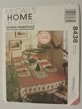 McCalls Sewing Pattern 8438 Home Decorating Tablecloth Napkins Runner Placemats - £4.69 GBP