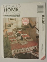 McCalls Sewing Pattern 8438 Home Decorating Tablecloth Napkins Runner Placemats - £4.49 GBP