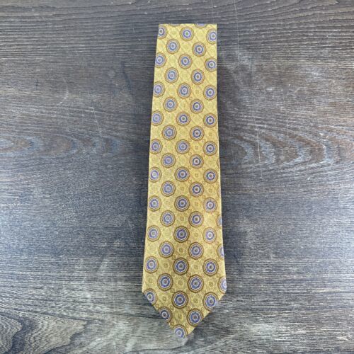 Primary image for Robert Talbott Best Of Class Men Silk Necktie USA Dark Orange Gold Geometric EUC